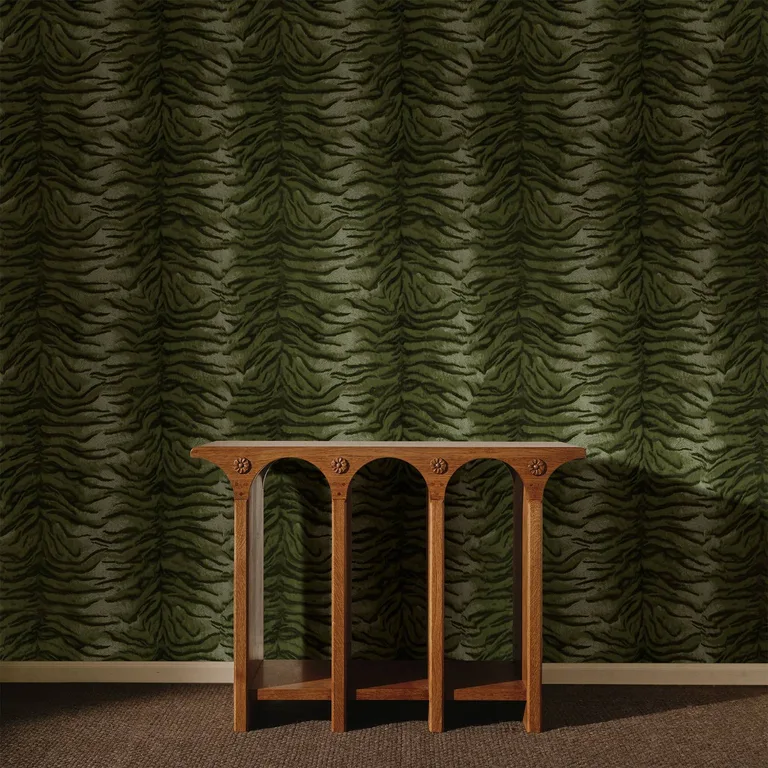 House of Hackney Caspian wallpaper in Laurustine, animal markings and stripes in rust
