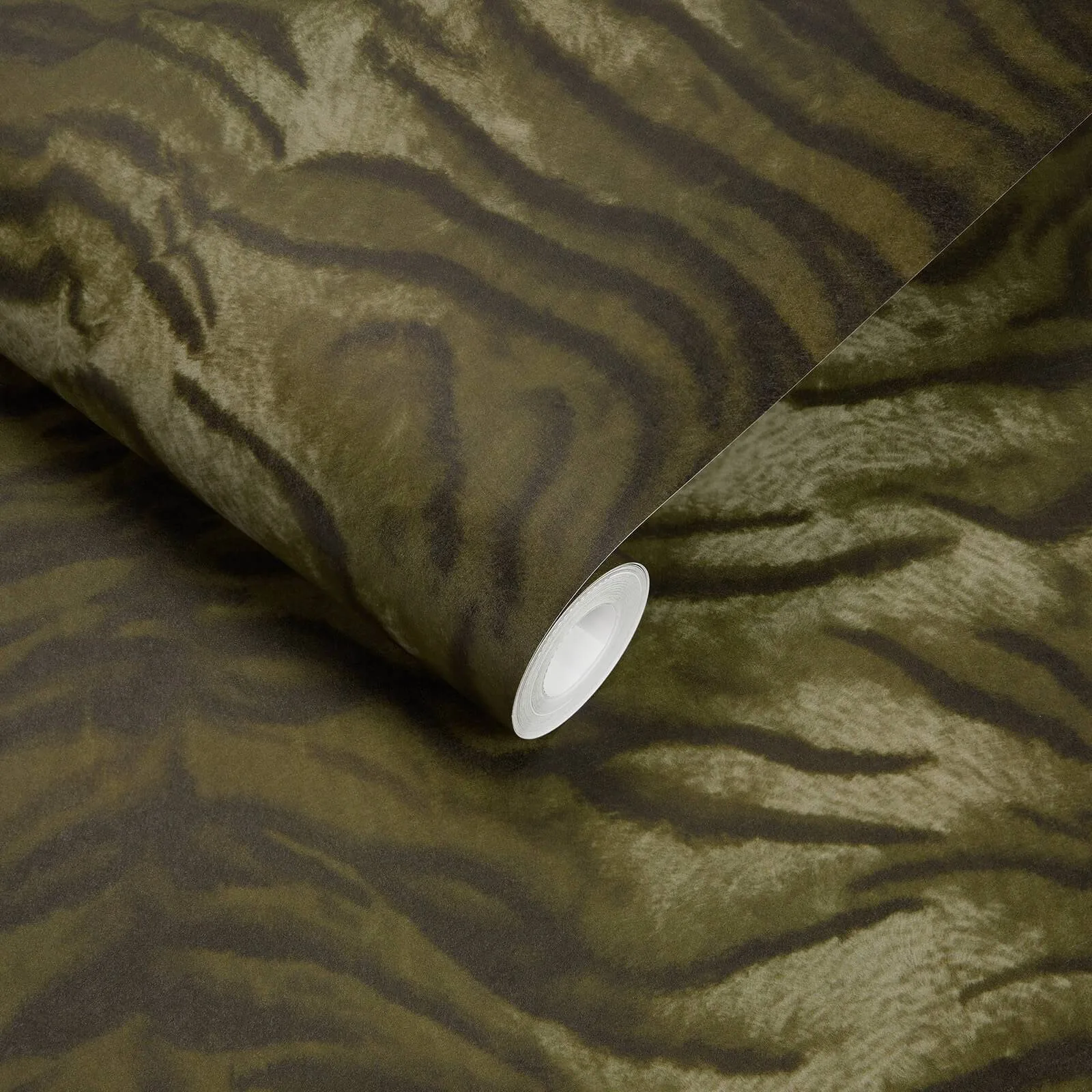House of Hackney Caspian Wallpaper in Laurustine House of Hackney Caspian wallpaper in Laurustine, animal markings and stripes in rust