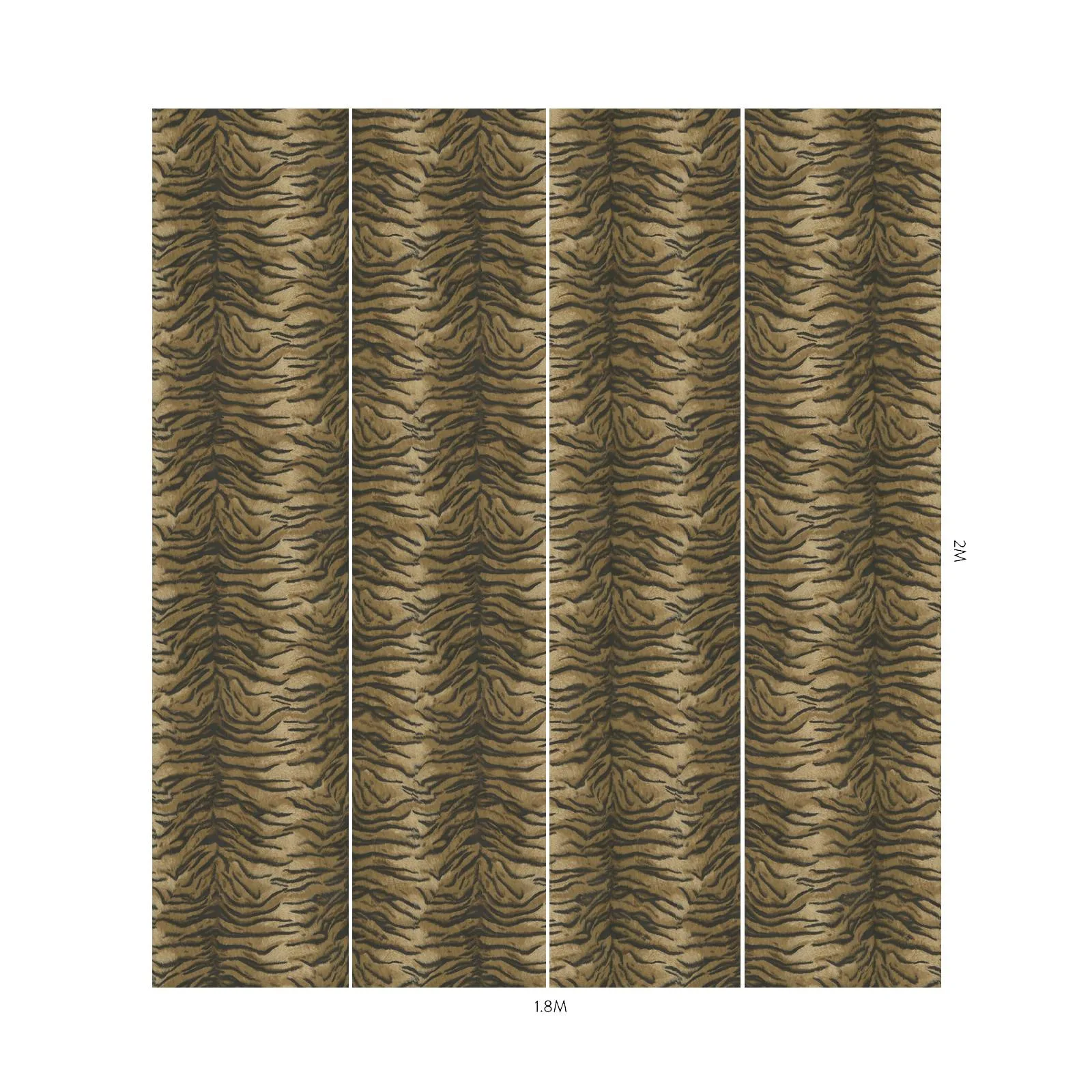 House of Hackney Caspian Wallpaper in Umber House of Hackney Caspian wallpaper in Umber, animal markings and stripes in umber