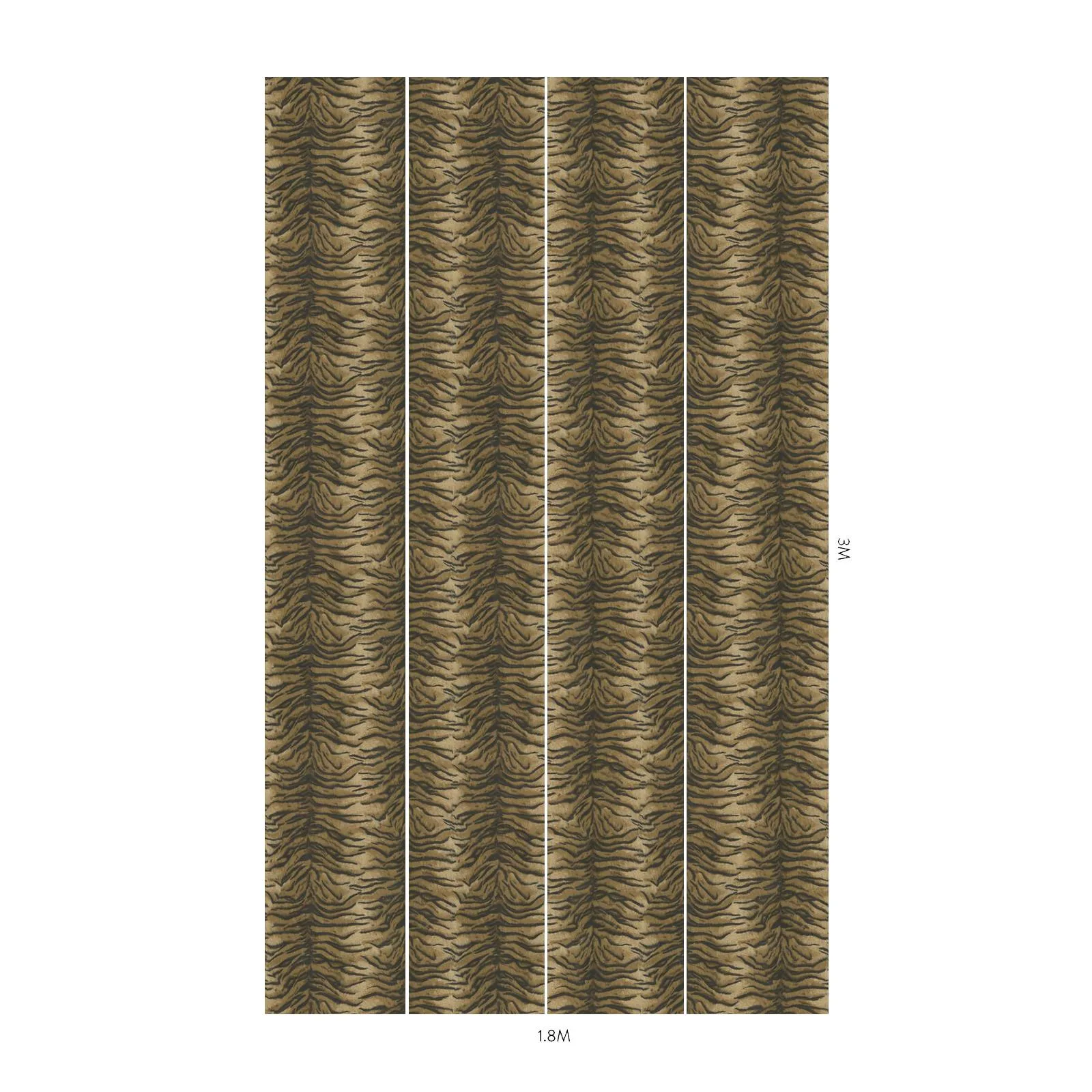 House of Hackney Caspian Wallpaper in Umber House of Hackney Caspian wallpaper in Umber, animal markings and stripes in umber