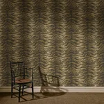 House of Hackney Caspian Wallpaper in Umber House of Hackney Caspian wallpaper in Umber, animal markings and stripes in umber