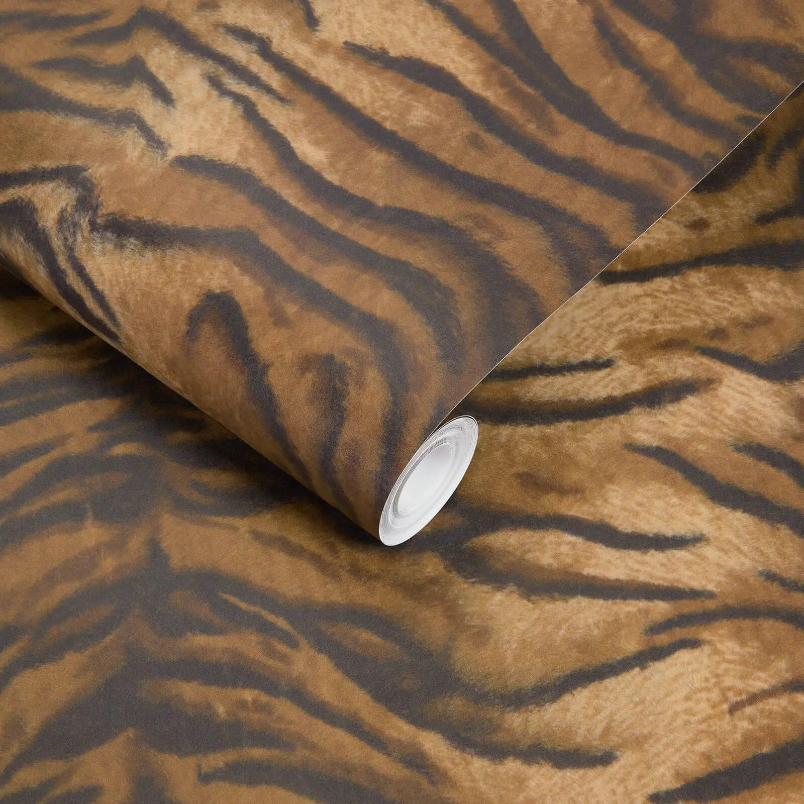 House of Hackney Caspian Wallpaper in Umber House of Hackney Caspian wallpaper in Umber, animal markings and stripes in umber