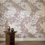 House of Hackney Chrysanthemum Magna Wallpaper in Astrantia House of Hackney Chrysanthemum Magna wallpaper in Astrantia, blooms and foliage in astrantia