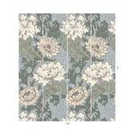 House of Hackney Chrysanthemum Magna wallpaper in Byzantine, blooms and foliage in byzantine