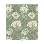 House of Hackney Chrysanthemum Magna Wallpaper in Sap House of Hackney Chrysanthemum Magna wallpaper in Sap, blooms and foliage in sap