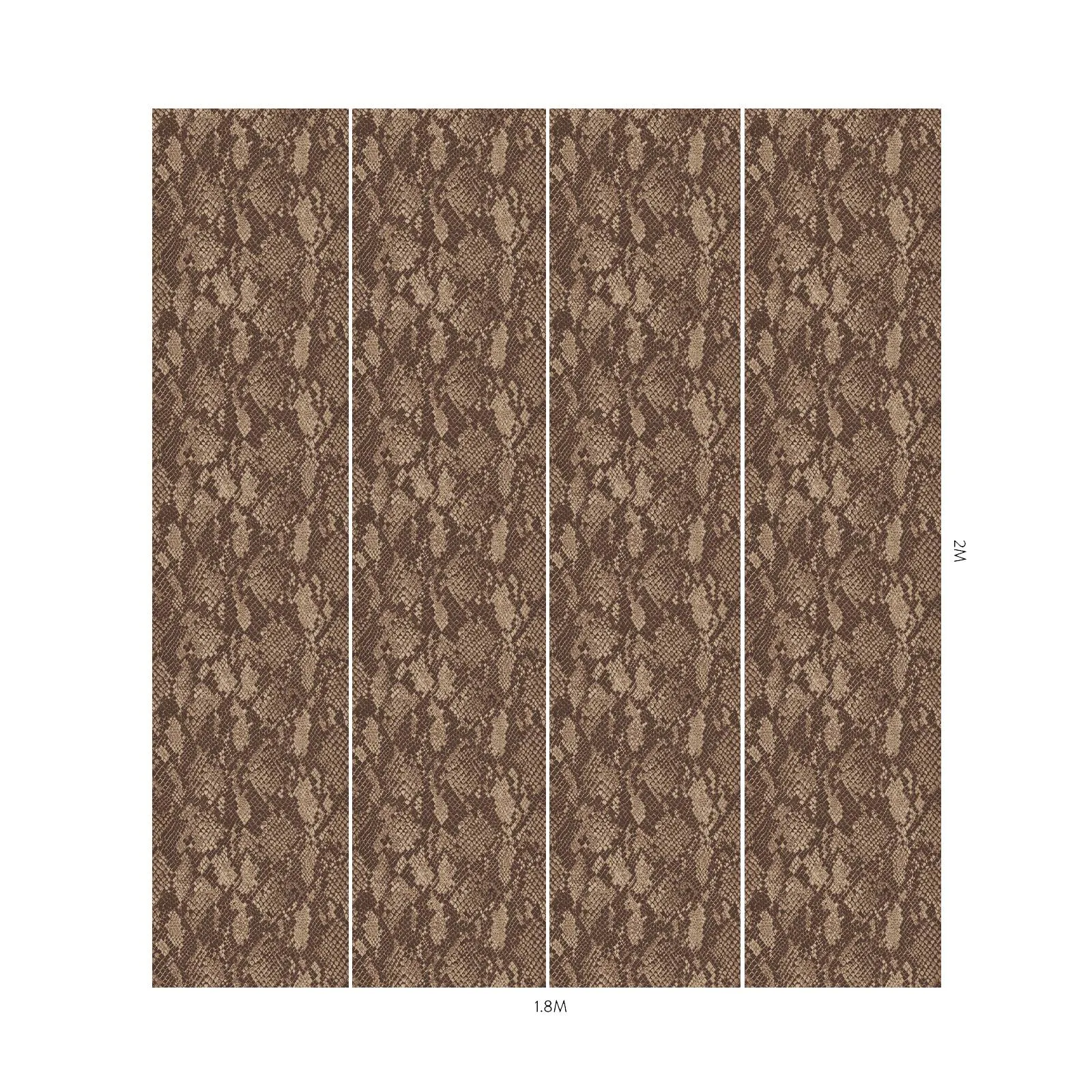 House of Hackney Cobra wallpaper in Cocoa, serpents and animal markings in cocoa