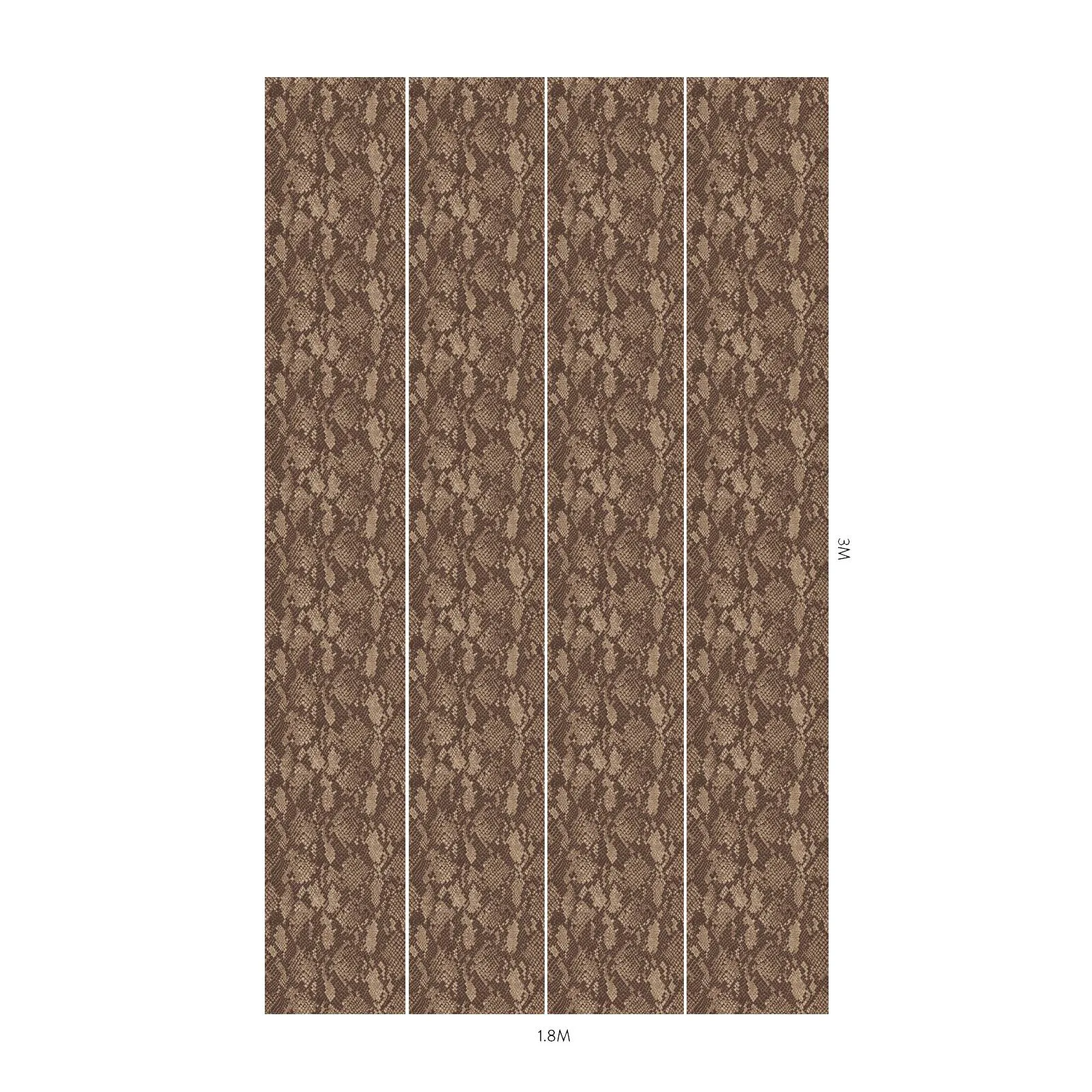House of Hackney Cobra wallpaper in Cocoa, serpents and animal markings in cocoa