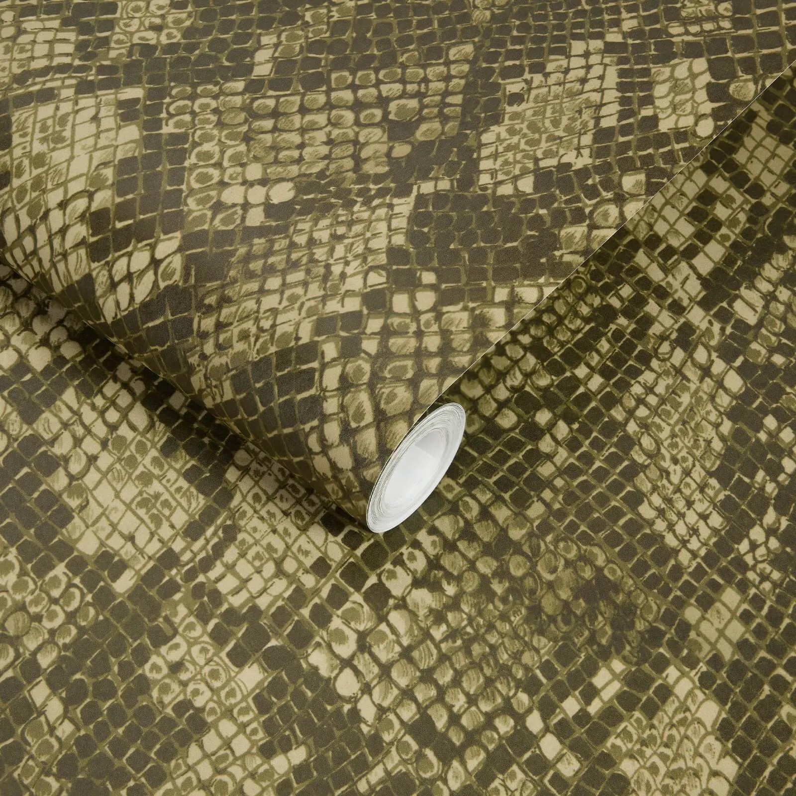 House of Hackney Cobra wallpaper in Laurustine, serpents and animal markings in rust