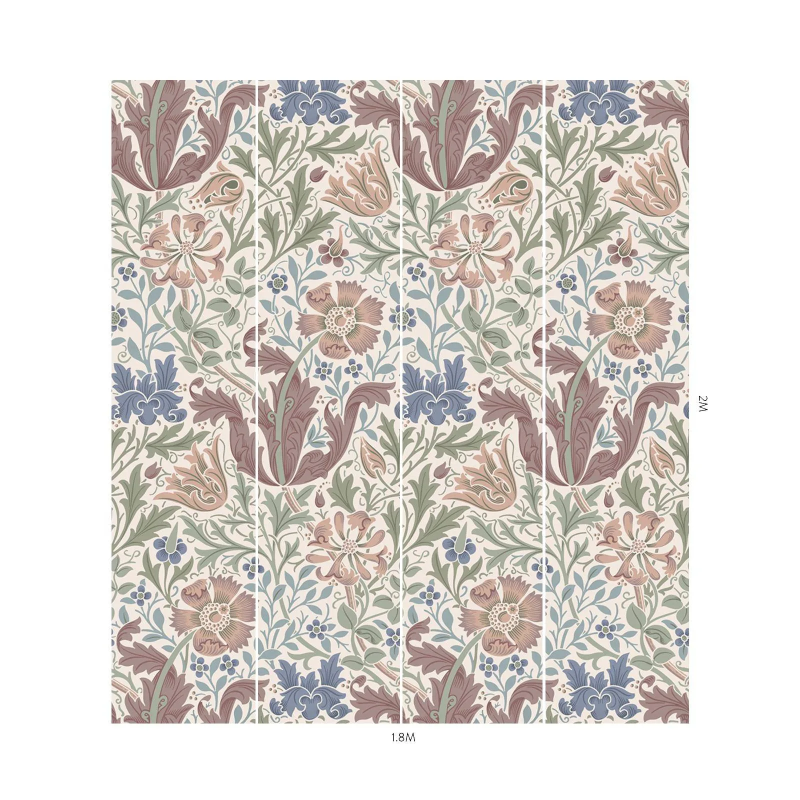 House of Hackney Compton Magna Wallpaper in Cirrus House of Hackney Compton Magna wallpaper in Cirrus, blooms and foliage in cirrus