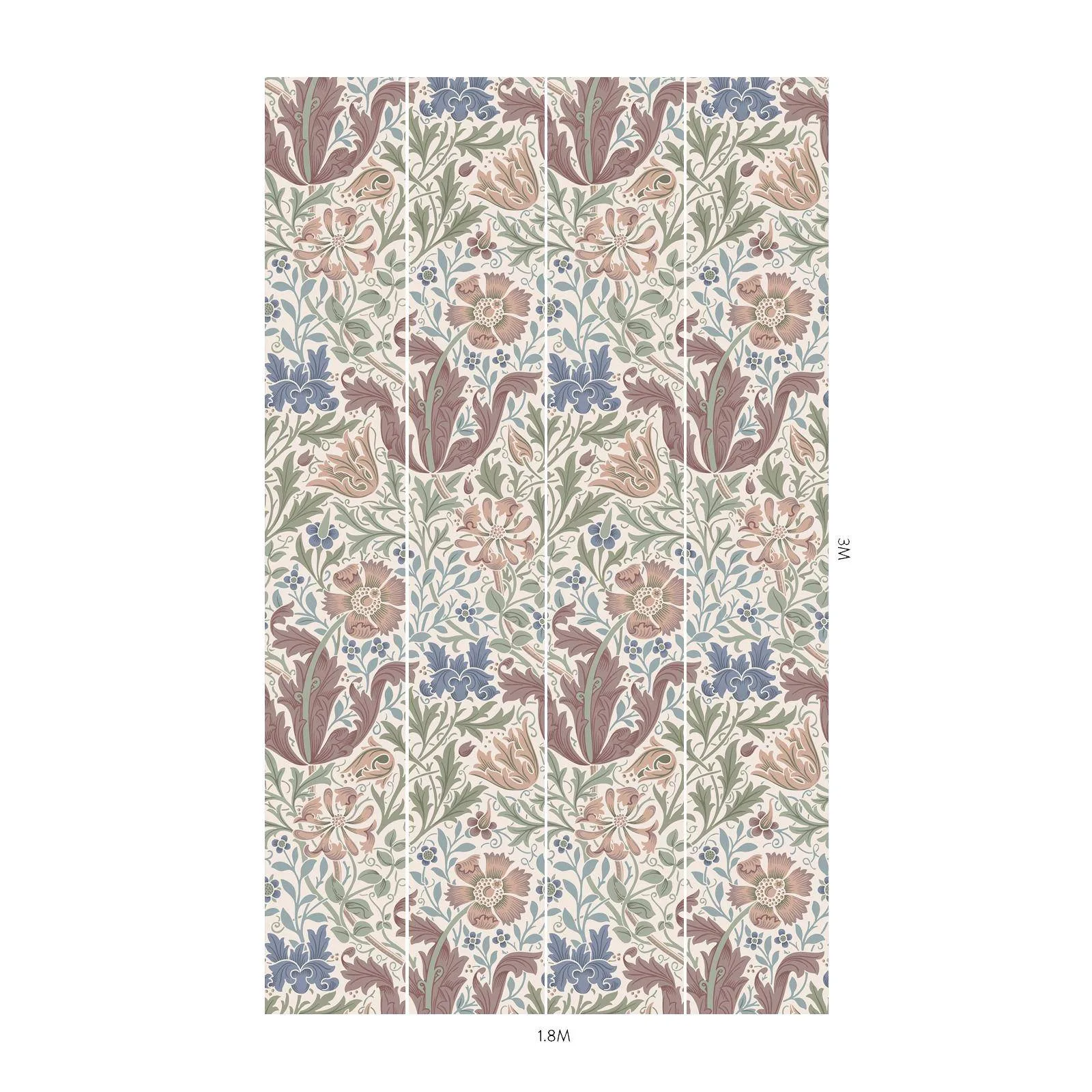 House of Hackney Compton Magna Wallpaper in Cirrus House of Hackney Compton Magna wallpaper in Cirrus, blooms and foliage in cirrus