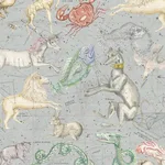 House of Hackney Cosmos Wallpaper in Celestial Blue House of Hackney Cosmos wallpaper in Celestial Blue, animal markings and celestial motifs in blue