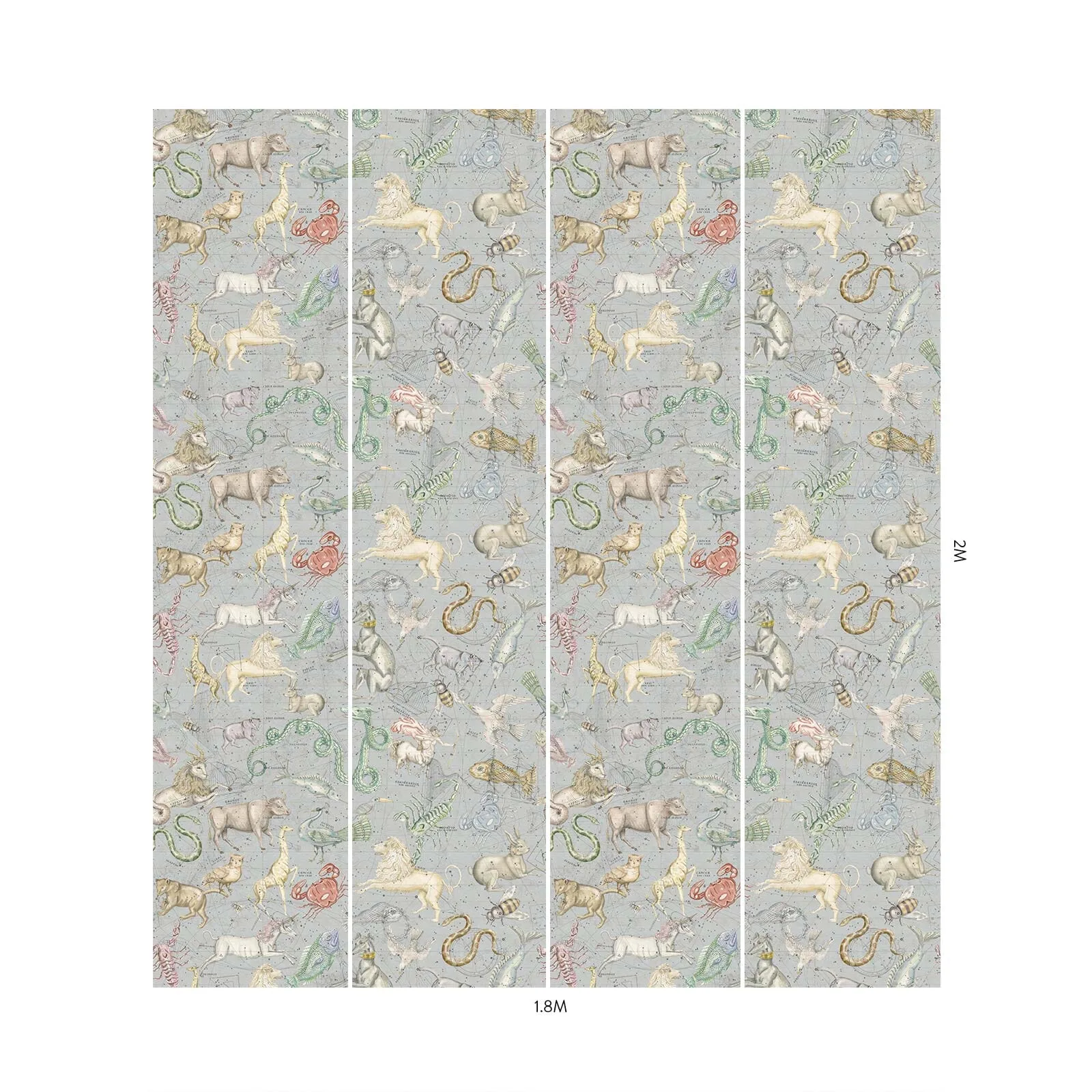 House of Hackney Cosmos Wallpaper in Celestial Blue House of Hackney Cosmos wallpaper in Celestial Blue, animal markings and celestial motifs in blue