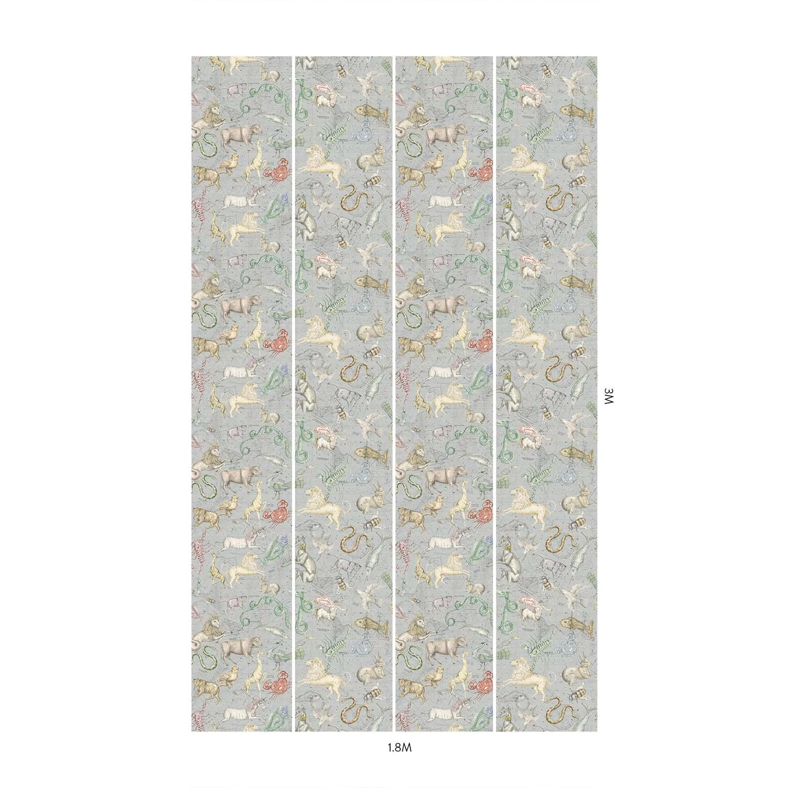 House of Hackney Cosmos Wallpaper in Celestial Blue House of Hackney Cosmos wallpaper in Celestial Blue, animal markings and celestial motifs in blue