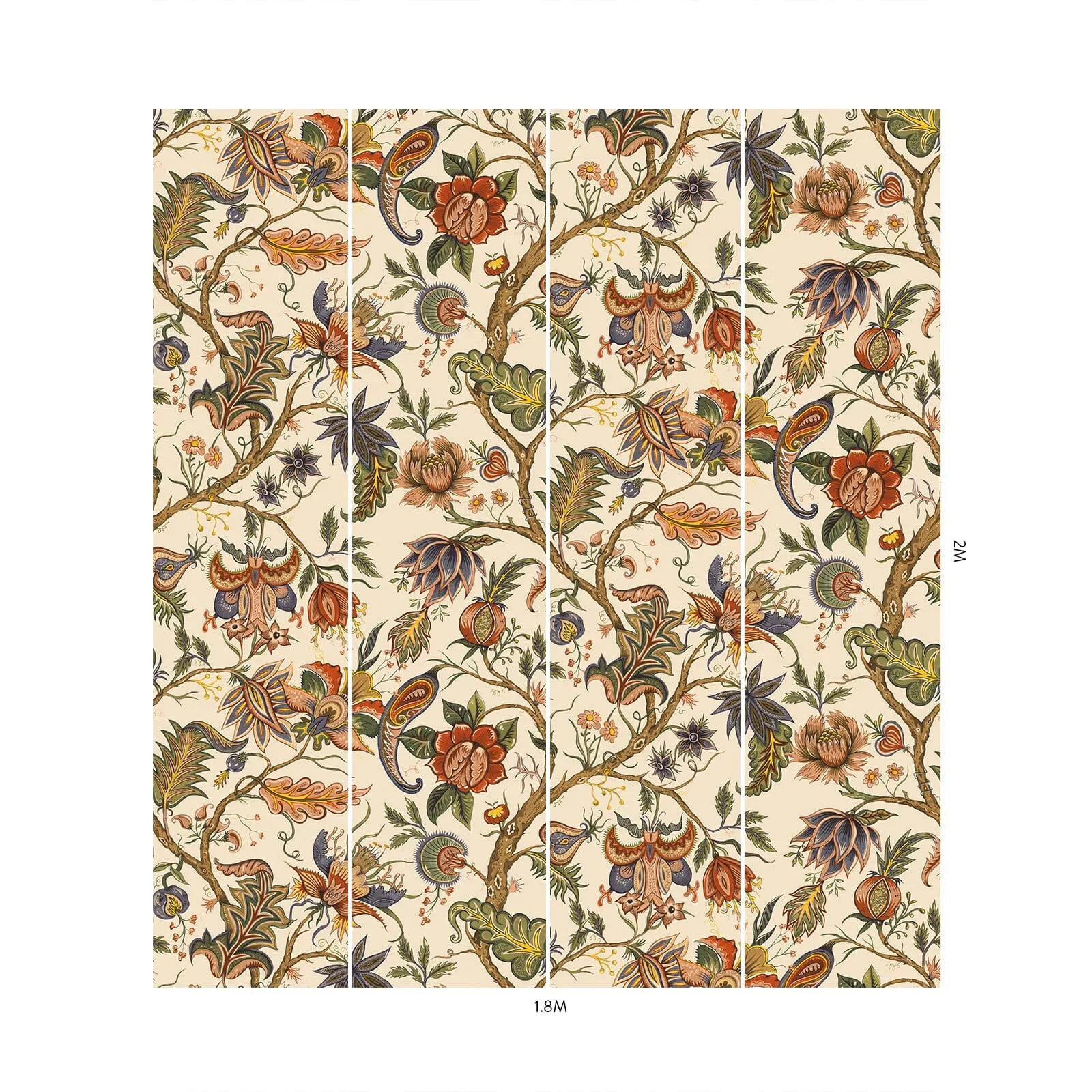 House of Hackney Damas Wallpaper in Cream House of Hackney Damas wallpaper in Cream, blooms and foliage in cream
