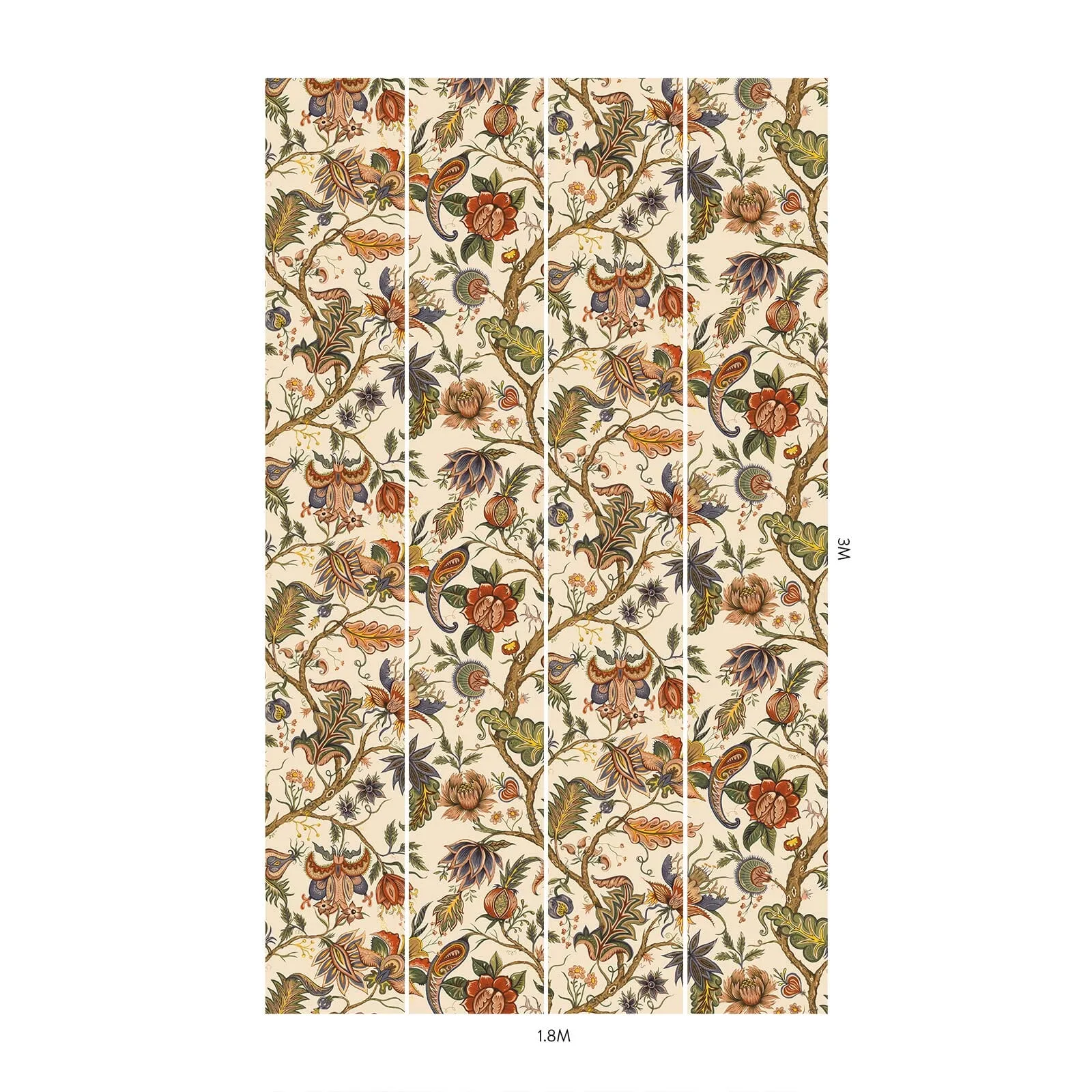 House of Hackney Damas Wallpaper in Cream House of Hackney Damas wallpaper in Cream, blooms and foliage in cream