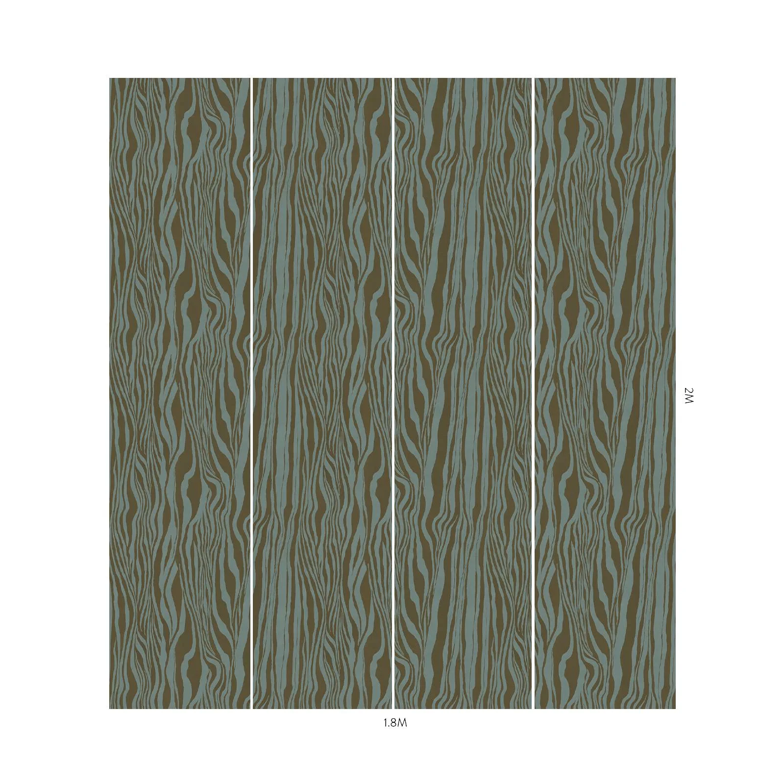 House of Hackney Dazzle Wallpaper in Bronze House of Hackney Dazzle wallpaper in Bronze, hand-drawn zebra stripes in warm metallic bronze