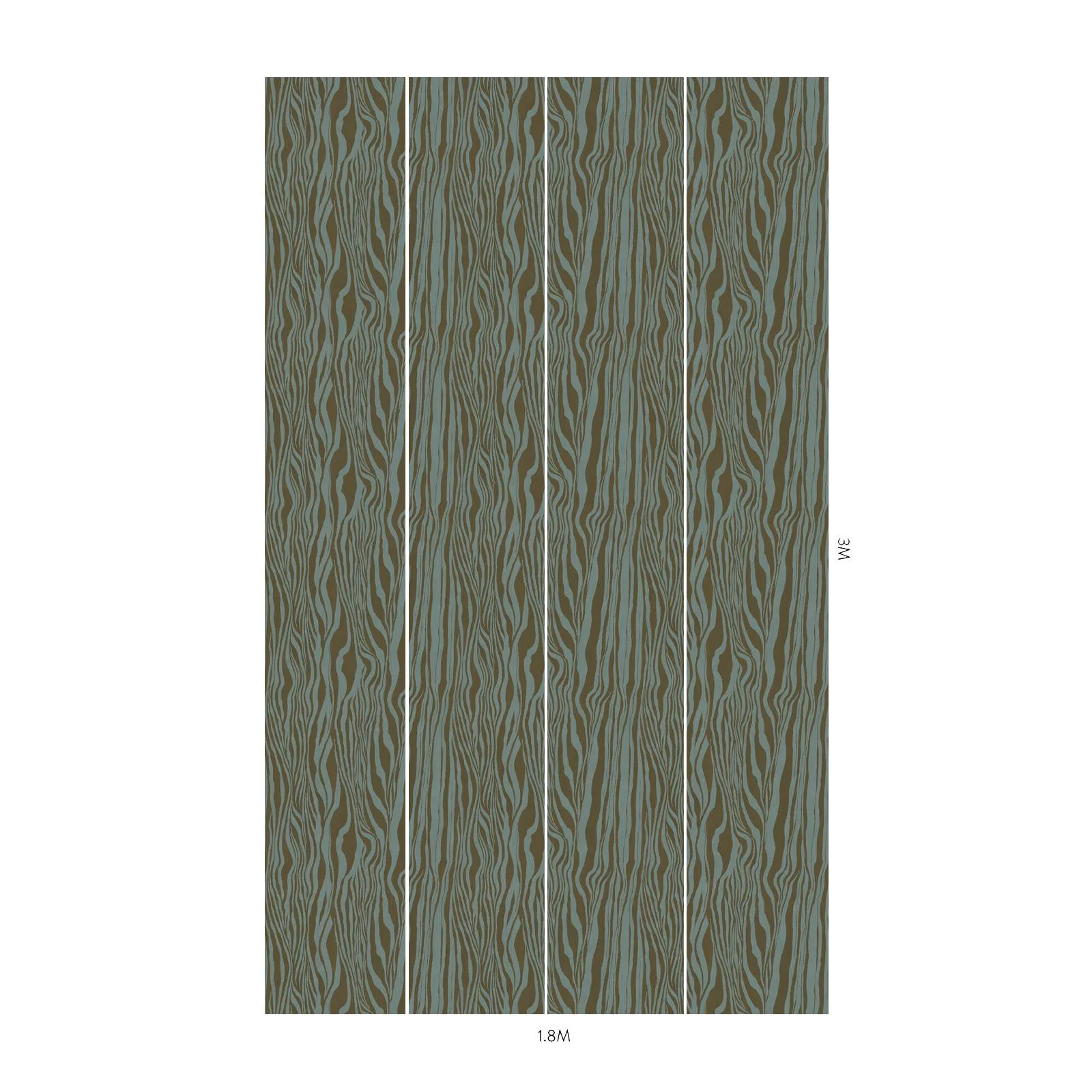House of Hackney Dazzle Wallpaper in Bronze House of Hackney Dazzle wallpaper in Bronze, hand-drawn zebra stripes in warm metallic bronze