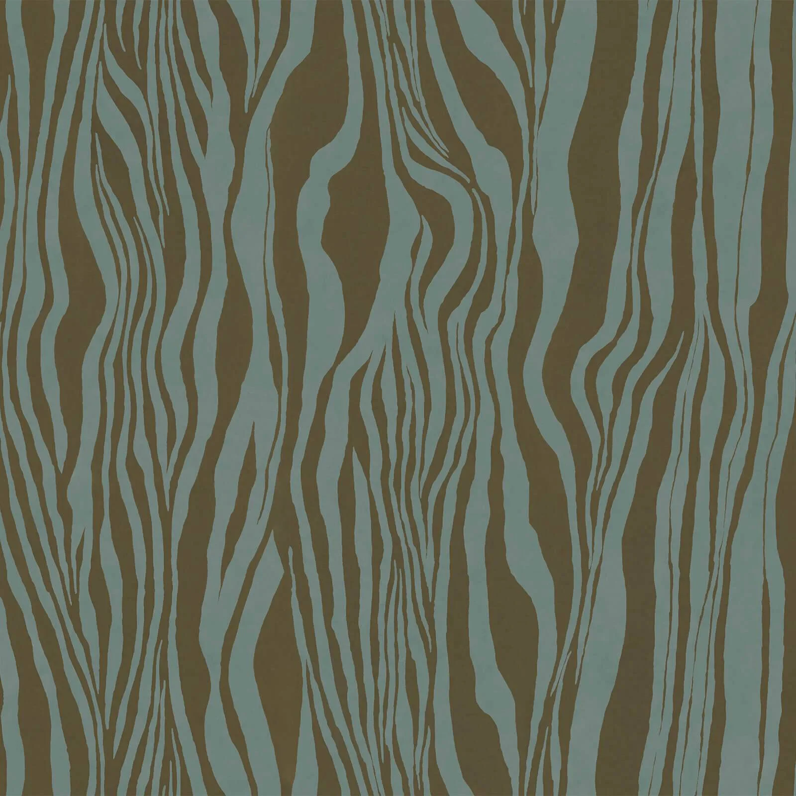 House of Hackney Dazzle wallpaper in Bronze, hand-drawn zebra stripes in warm metallic bronze