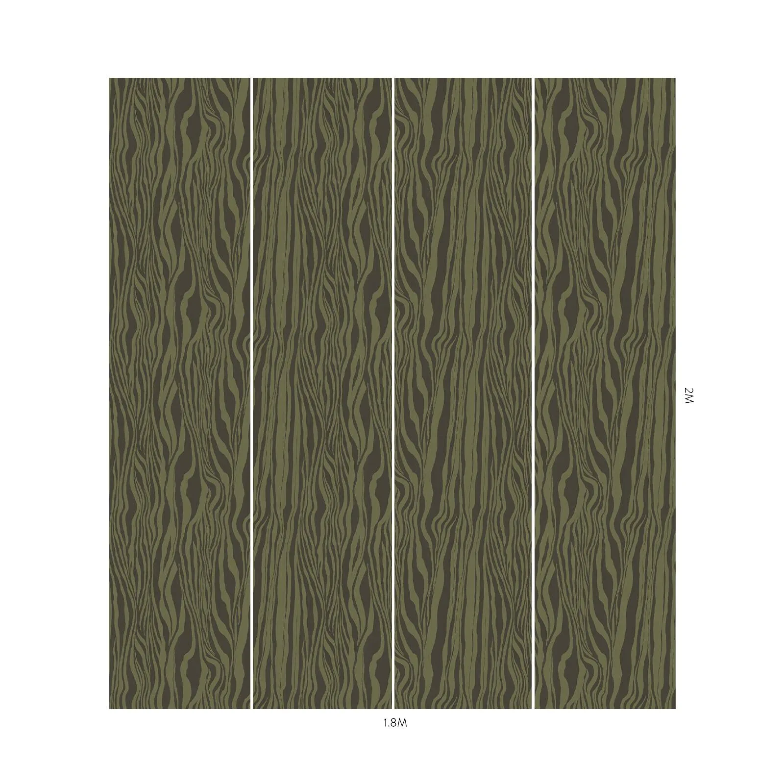 House of Hackney Dazzle Wallpaper in Laurustine House of Hackney Dazzle wallpaper in Laurustine, animal markings and stripes in rust