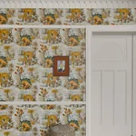 House of Hackney Dinosauria wallpaper in Dusk, animal markings in dusk