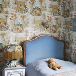House of Hackney Dinosauria wallpaper in Dusk, animal markings in dusk