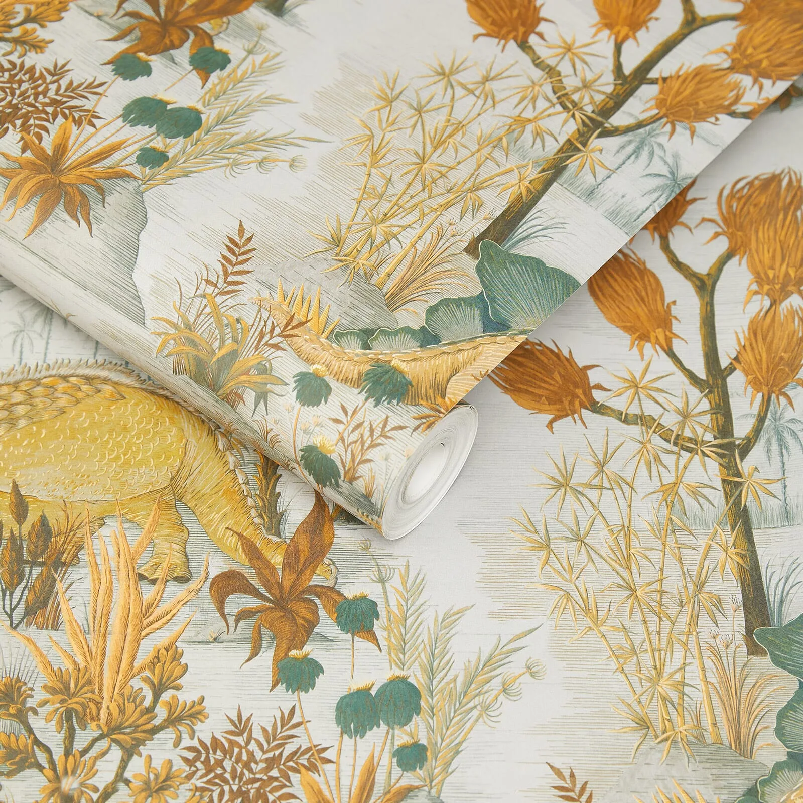 House of Hackney Dinosauria wallpaper in Dusk, animal markings in dusk