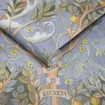 House of Hackney Earthly Paradise wallpaper in Celestial Blue, foliage and geometric forms in blue