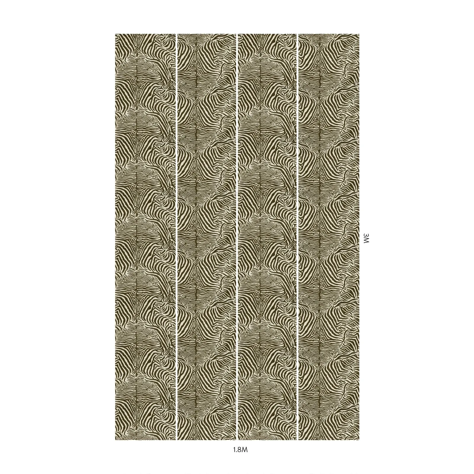 House of Hackney Equus Wallpaper in Cocoa House of Hackney Equus wallpaper in Cocoa, animal markings and stripes in cocoa