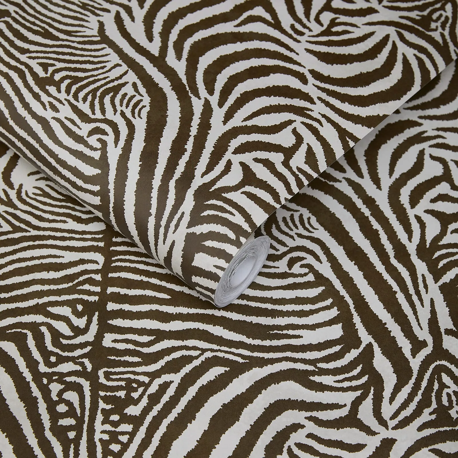 House of Hackney Equus Wallpaper in Cocoa House of Hackney Equus wallpaper in Cocoa, animal markings and stripes in cocoa