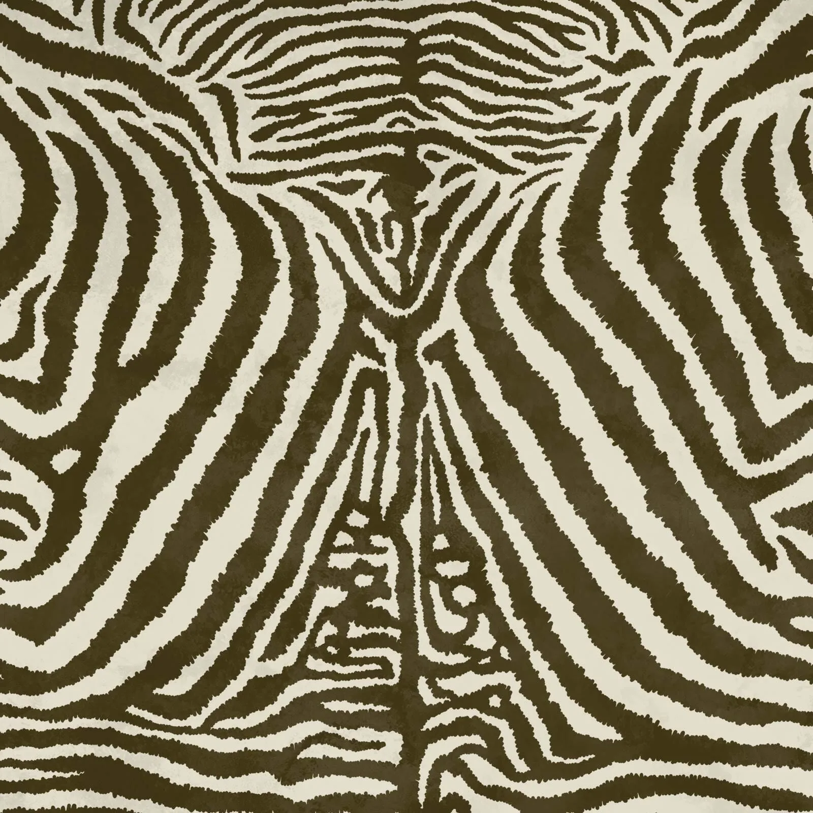 House of Hackney Equus wallpaper in Cocoa, animal markings and stripes in cocoa