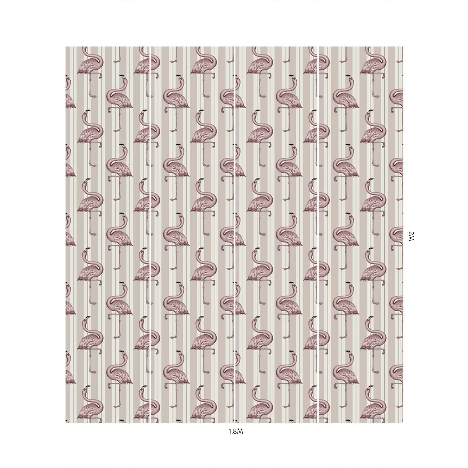 House of Hackney Flamboyance wallpaper in Off White & Macaroon Pink, animal markings and stripes in pink