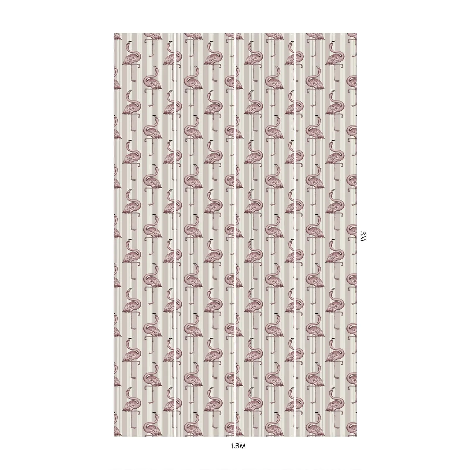 House of Hackney Flamboyance wallpaper in Off White & Macaroon Pink, animal markings and stripes in pink