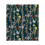 House of Hackney Flora Delanica wallpaper in Midnight, blooms and foliage in midnight