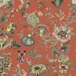 House of Hackney Flora Fantasia wallpaper in Amber, blooms and foliage in amber