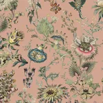 House of Hackney Flora Fantasia wallpaper in Bisque Pink, blooms and foliage in pink