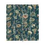 House of Hackney Flora Fantasia wallpaper in Cerulean, blooms and foliage in cerulean