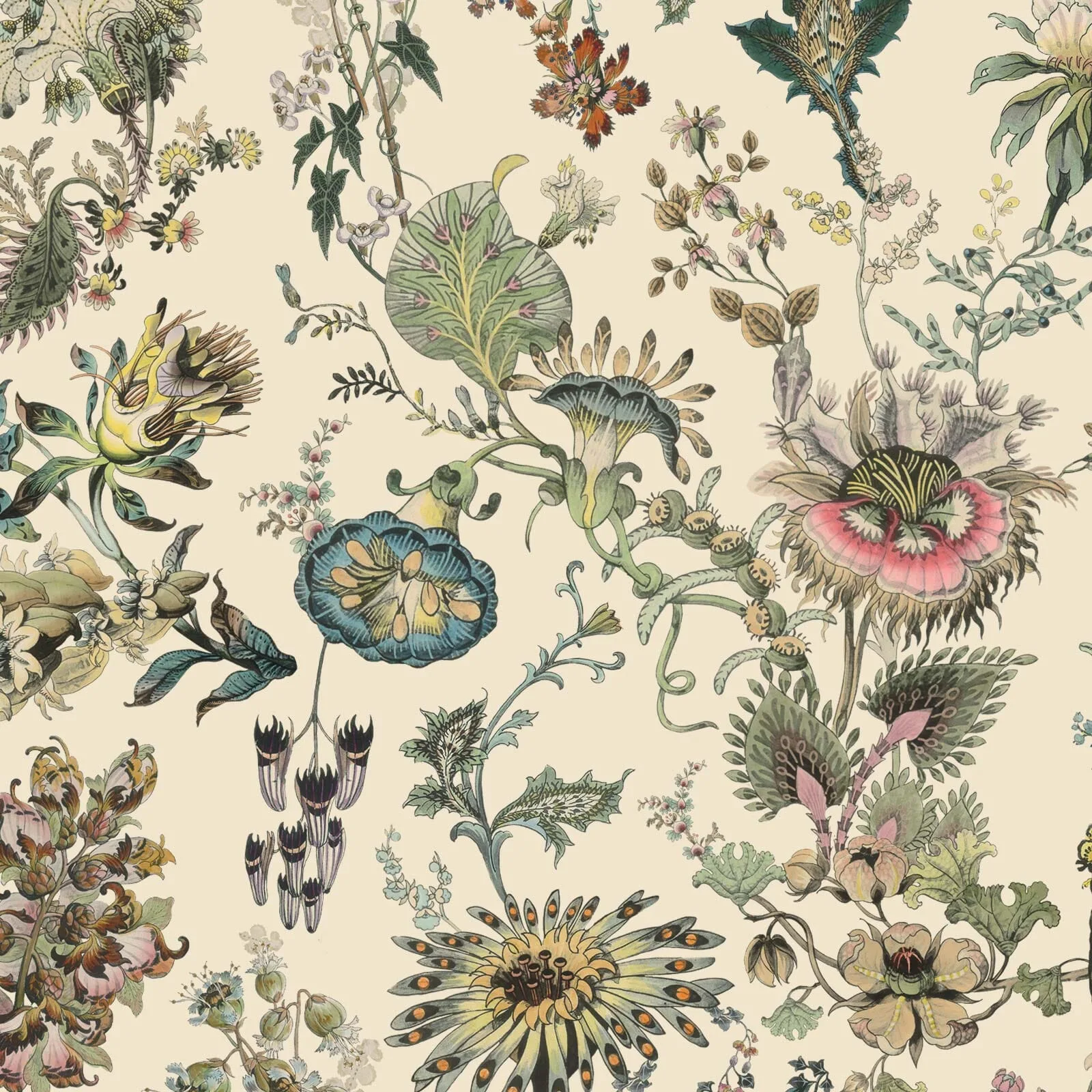 Flora Fantasia Wallpaper – Ecru