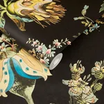 House of Hackney Flora Fantasia wallpaper in Noir, blooms and foliage in noir