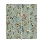 House of Hackney Flora Fantasia wallpaper in Sky Blue, blooms and foliage in blue