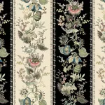 House of Hackney Flora Fantasia wallpaper in Stripe, blooms and foliage in stripe