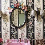 House of Hackney Flora Fantasia wallpaper in Stripe, blooms and foliage in stripe