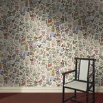 House of Hackney Floralia Wallpaper in Ecru House of Hackney Floralia wallpaper in Ecru, blooms and foliage in ecru