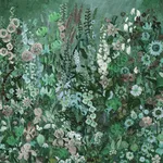 House of Hackney Floribunda Magna Wallpaper in Verde House of Hackney Floribunda Magna wallpaper in Verde, blooms and foliage in verde