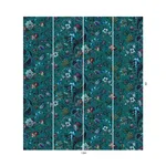 House of Hackney Florika Wallpaper in Petrol House of Hackney Florika wallpaper in Petrol, blooms and foliage in petrol