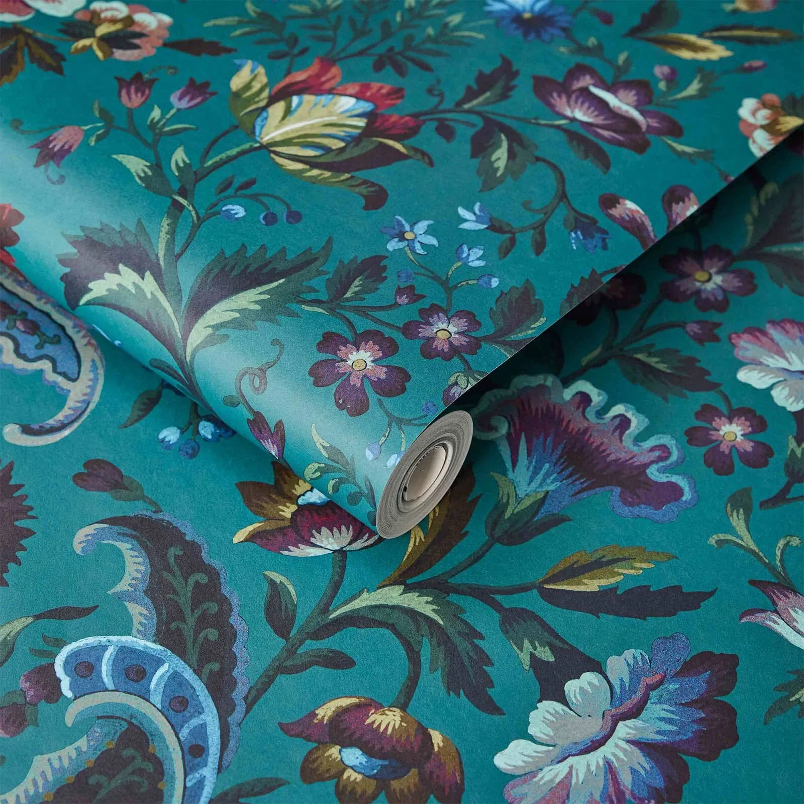 House of Hackney Florika Wallpaper in Petrol House of Hackney Florika wallpaper in Petrol, blooms and foliage in petrol