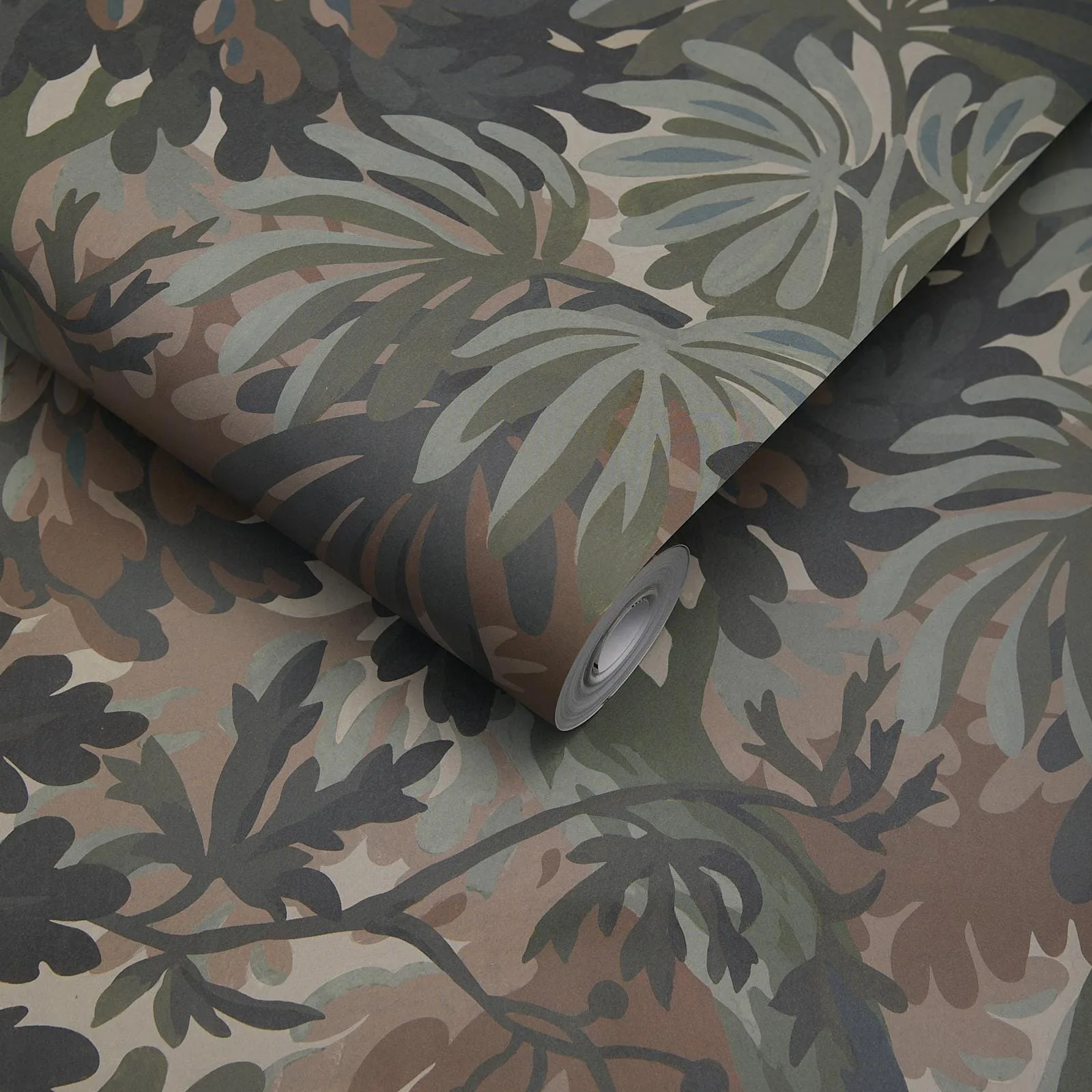 House of Hackney Foris Magna wallpaper in Tourmaline, foliage and trees in tourmaline