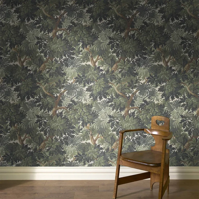 House of Hackney Foris Magna wallpaper in Verdure, foliage and trees in verdure