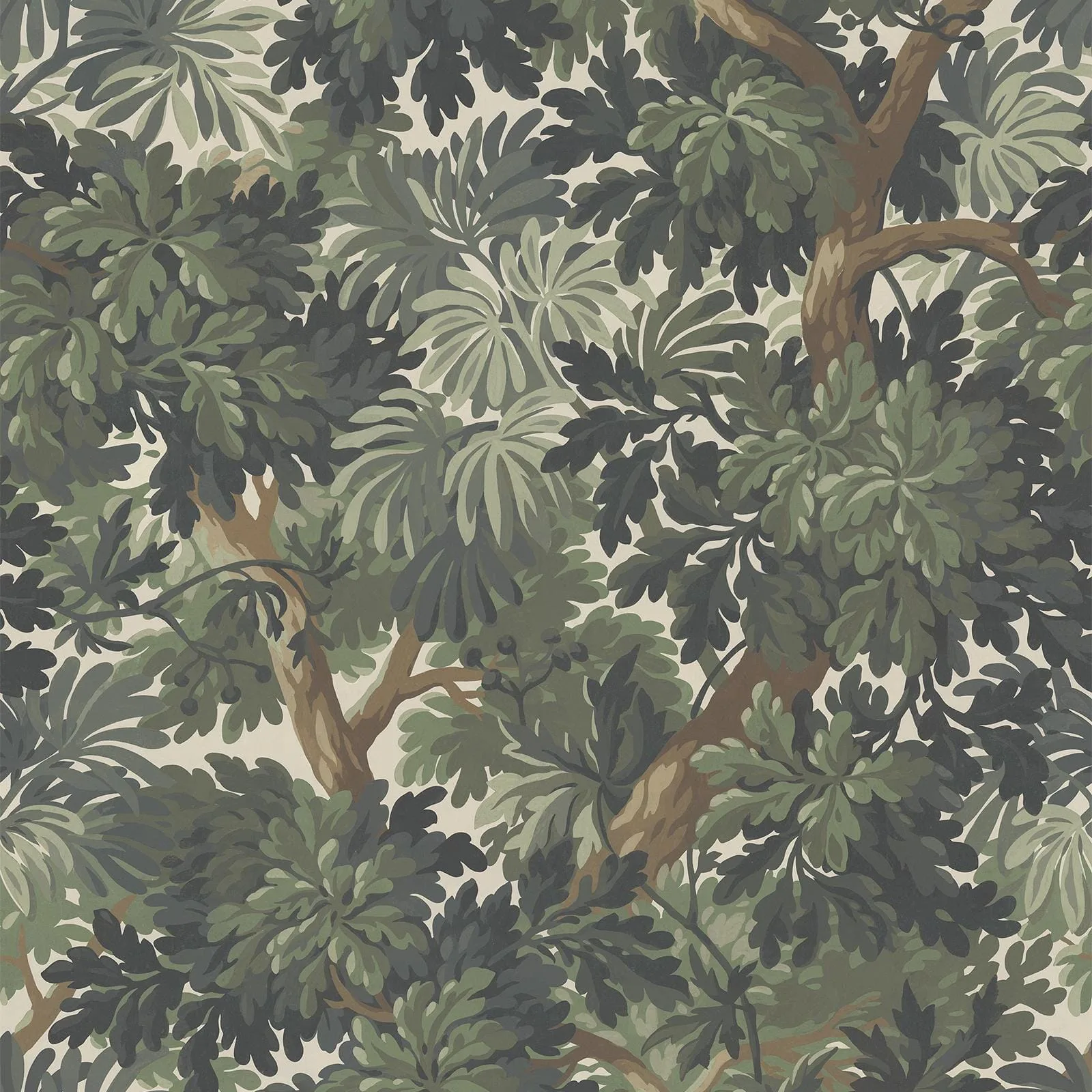 House of Hackney Foris Magna wallpaper in Verdure, foliage and trees in verdure