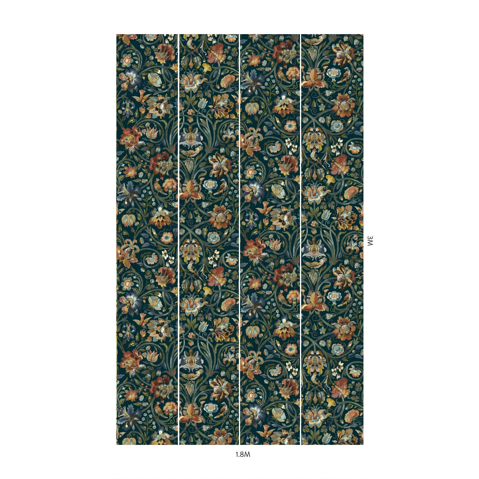 House of Hackney Gaia Wallpaper in Midnight House of Hackney Gaia wallpaper in Midnight, blooms and foliage in midnight