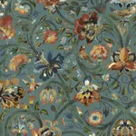 House of Hackney Gaia Wallpaper in Prussian Blue House of Hackney Gaia wallpaper in Prussian Blue, blooms and foliage in blue